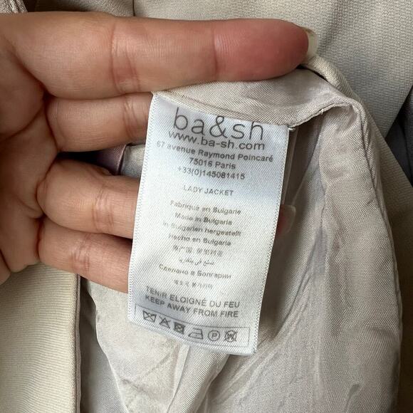 ba&sh Sylvana Off White Cream Blazer Jacket Size S - Picture 6 of 8